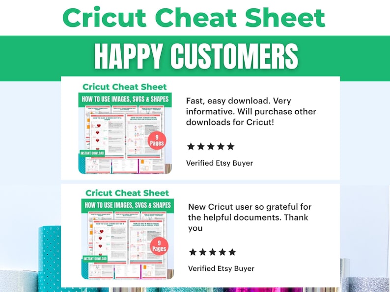 Cricut Design Space Beginners Cheat Sheet Bundle: How to Use Images, SVGS, Shapes on CDS - Tutorial for Maker, Explore or Joy Machines image 6