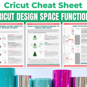 Cricut Design Space Beginners Cheat Sheet Bundle: How to Use Basic Functions (Size, Color etc.) on CDS - Tutorial for Maker, Explore or Joy image 5