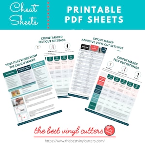 Printable Cheat Sheets for Cricut Maker Beginners Guide PDF Instant Download image 2
