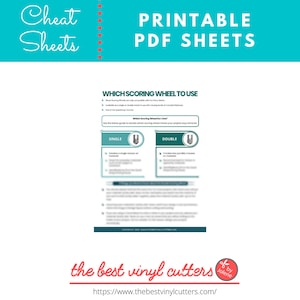Printable Cheat Sheets for Cricut Scoring Wheel - Beginners Guide PDF Instant Download