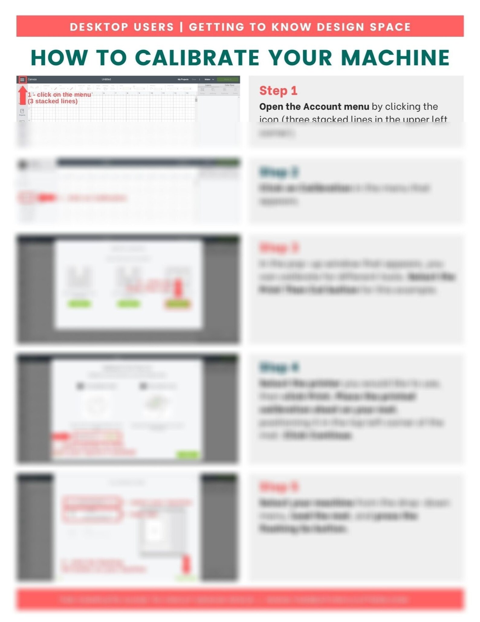 How to Calibrate Your Cricut Stepbystep Tutorial Sheet for Etsy