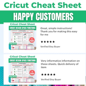 Cricut Design Space Beginners Cheat Sheet Bundle: How to Use Basic Functions (Size, Color etc.) on CDS - Tutorial for Maker, Explore or Joy image 8