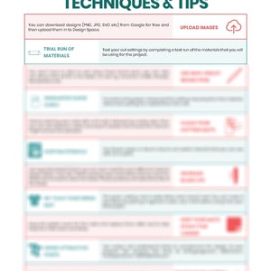 Printable Cheat Sheets for Cricut Maker Beginners Guide PDF Instant Download image 3