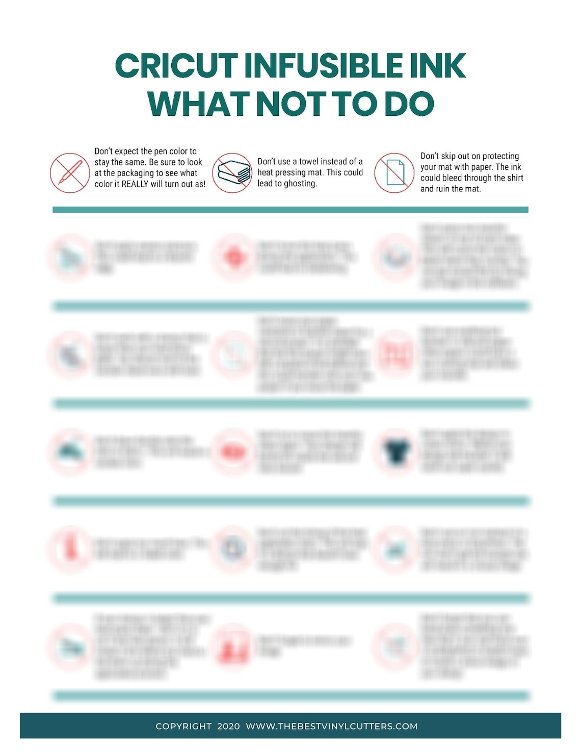Printable Cheat Sheets for Cricut Infusible Ink Beginners - Etsy Australia