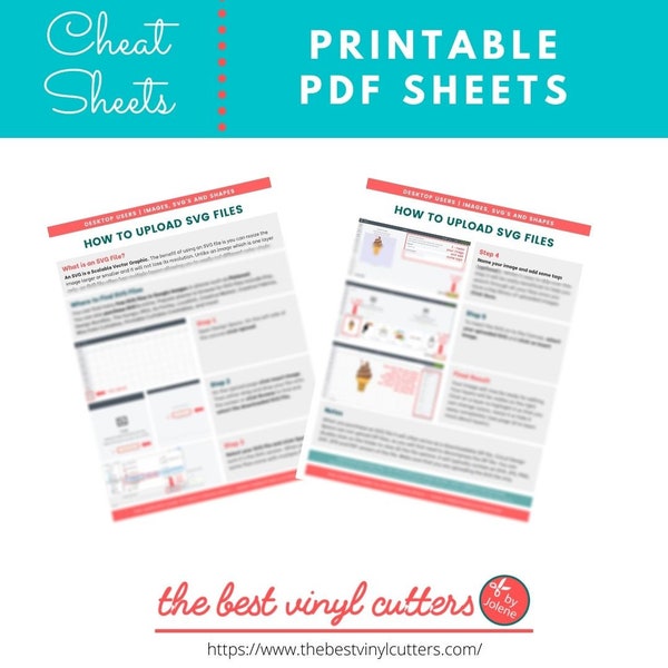 How to Upload SVG Files Printable Step-by-Step Tutorial Sheet for Desktop Users for Cricut Design Space Beginners Guide PDF Instant Download