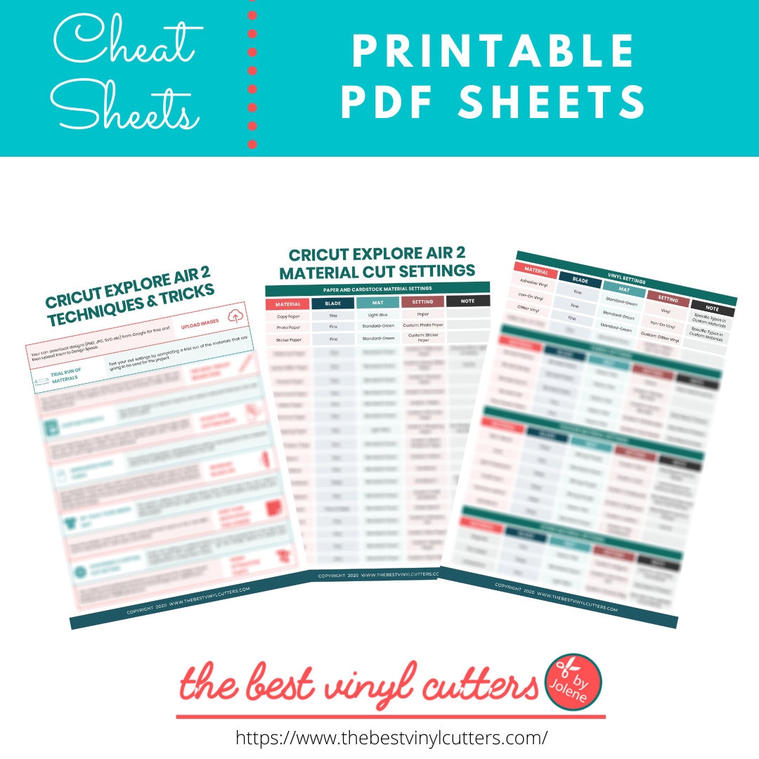 FREE Cricut Mats 101 Cheatsheet