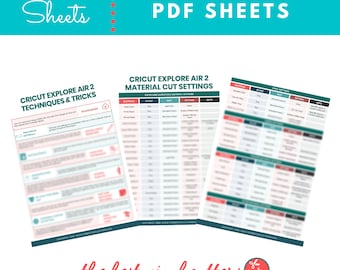 Cricut Materials Information / Cricut Custom Materials / Cricut Maker /  Cheatsheet -  Israel