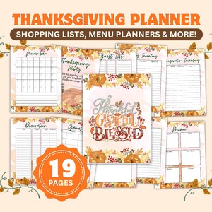 Ultimate Thanksgiving Planner Printable, Holiday Planner, Thanksgiving Binder, Printable Holiday Planner