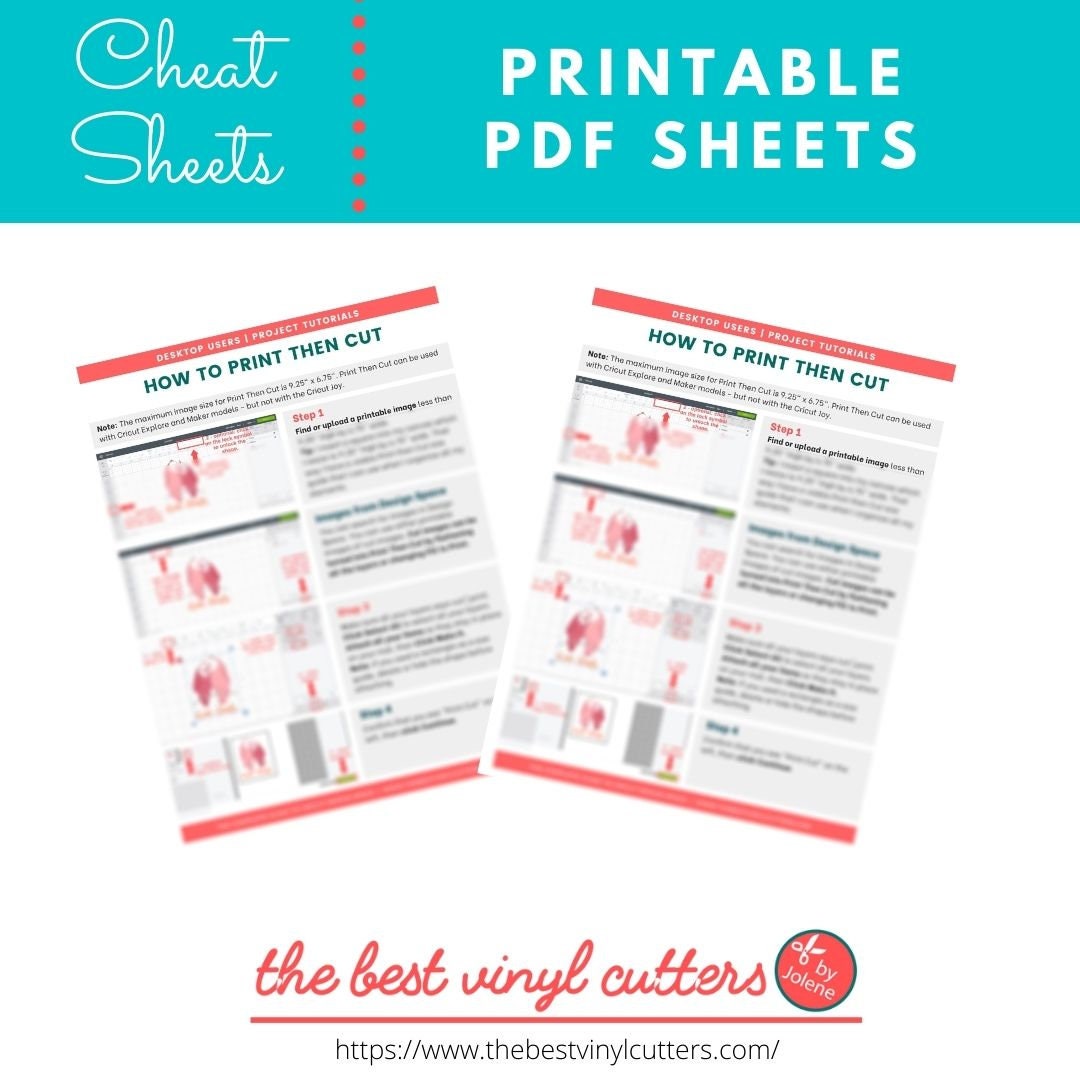How to Print Then Cut Printable Step-by-step Tutorial Sheet - Etsy