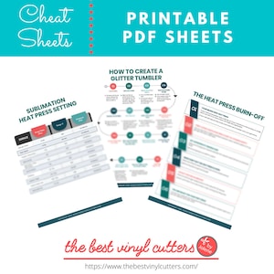 Printable Cheat Sheets for Use with your Cricut Maker, Cricut Joy, Cricut Explore Air 2 - Beginners Guide PDF Instant Download