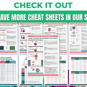 Cricut Design Space Beginners Cheat Sheet Bundle: How to Use Basic Functions (Size, Color etc.) on CDS - Tutorial for Maker, Explore or Joy image 10