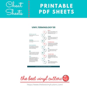 Printable Cheat Sheets for Vinyl Terminology 101 - Beginners Guide PDF Instant Download