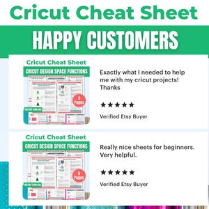 Cricut Design Space Beginners Cheat Sheet Bundle: How to Use Basic Functions (Size, Color etc.) on CDS - Tutorial for Maker, Explore or Joy image 7