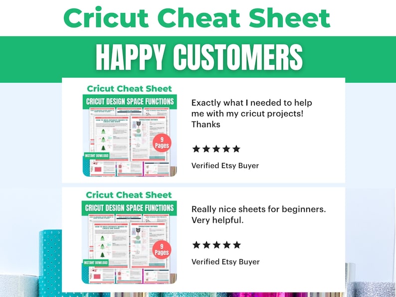 Cricut Design Space Beginners Cheat Sheet Bundle: How to Use Basic Functions (Size, Color etc.) on CDS - Tutorial for Maker, Explore or Joy image 7