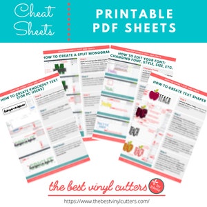 Afdrukbare stap-voor-stap tutorials voor Cricut Design Space Desktop Gebruikers Teksten &fonts - Beginners gids PDF Instant Download