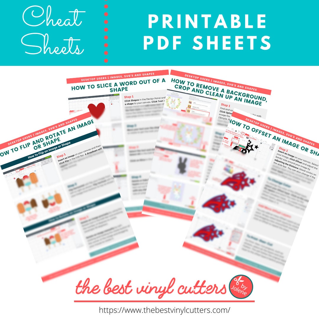 Printable Cheat Sheets for Cricut Joy Beginners Guide PDF Instant