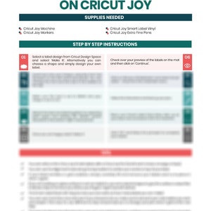 Printable Cheat Sheets for Cricut Joy Beginners Guide PDF Instant Download image 3