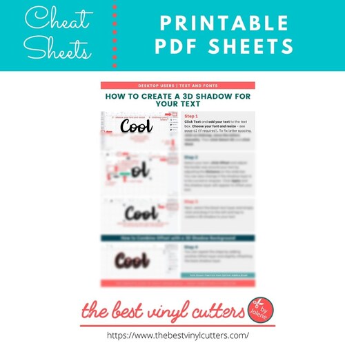 Printable Cheat Sheets for Heat Settings for Craftable HTV | Etsy