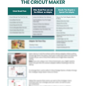 Printable Cheat Sheets for Cricut Maker Beginners Guide PDF Instant Download image 10