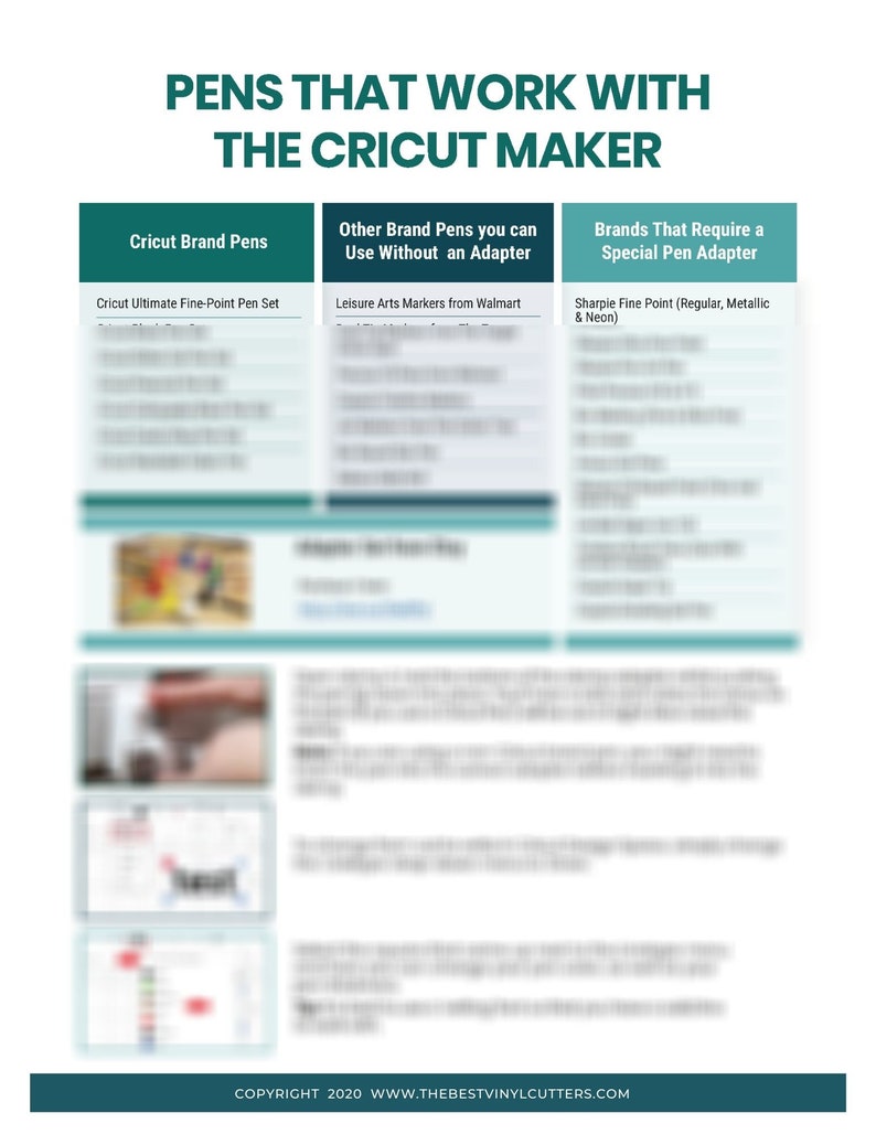 Printable Cheat Sheets for Cricut Maker Beginners Guide PDF Instant Download image 10