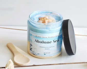 Abalone Sea Sugar Scrub: Whipped Foaming Body Exfoliator