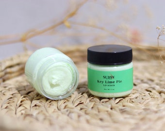 Key Lime Pie  Flavored Lip Scrub, Whipped Lip Scrub, Exfoliating Lip Butter, Stocking Stuffer, Self Care,  Gift for Her