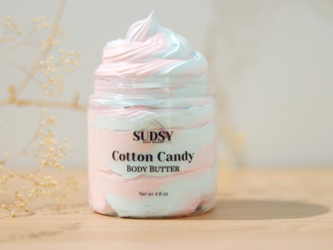 Cotton Candy Body Butter, Non Greasy Body Butter, Whipped Body Butter