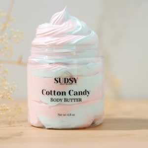 Cotton Candy Body Butter, Moisturizing Body Butter, Whipped Body Butter, Scented Body Butter, Body Frosting, Natural Body Butter
