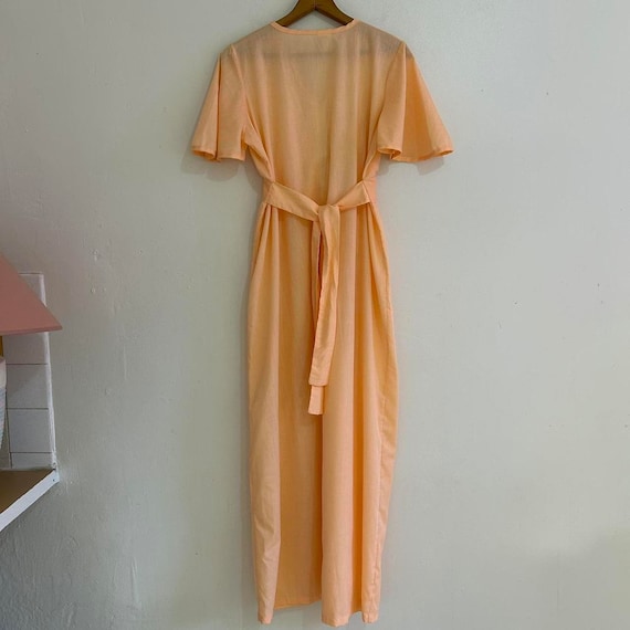 Vintage 60s 70s Creamcycle Prairie Housedress Pei… - image 3