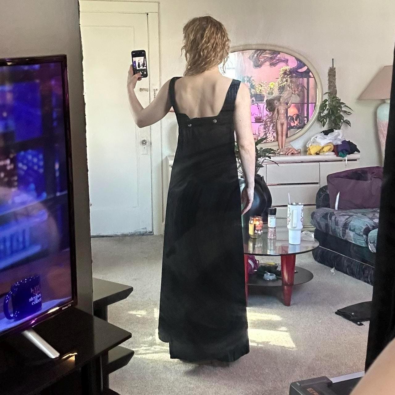 sachin and babi light blue dress Bridgerton Inspired Regency Era Black Velvet Ball Gown