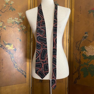 Vintage Pierre Balmain silk necktie with abstract print