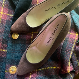 Vintage brown suede pumps by Charles Jourdan, size 6