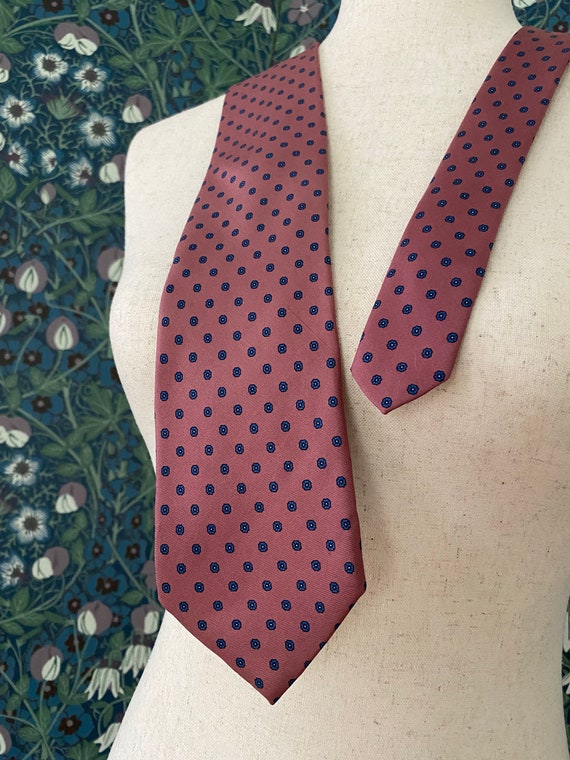 Pierre Cardin Couture silk necktie in pink with b… - image 3