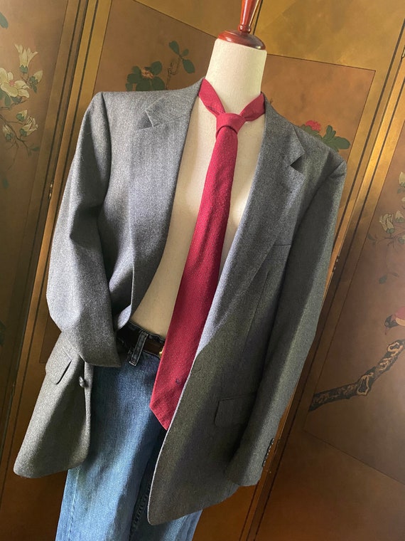 Vintage Christian Dior cotton necktie in red with 