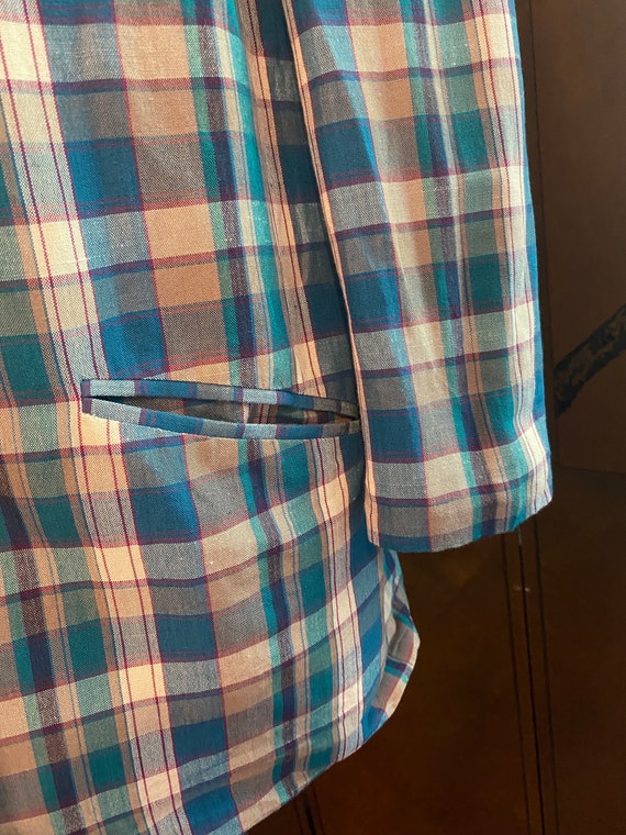 Vintage jacket with checkered pattern, size M - image 4