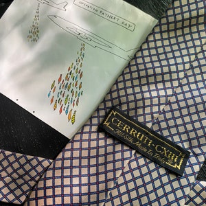 Vintage Cerruti CXIII silk necktie with geometric print