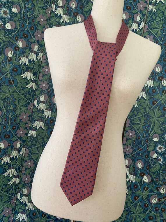 Pierre Cardin Couture silk necktie in pink with b… - image 2