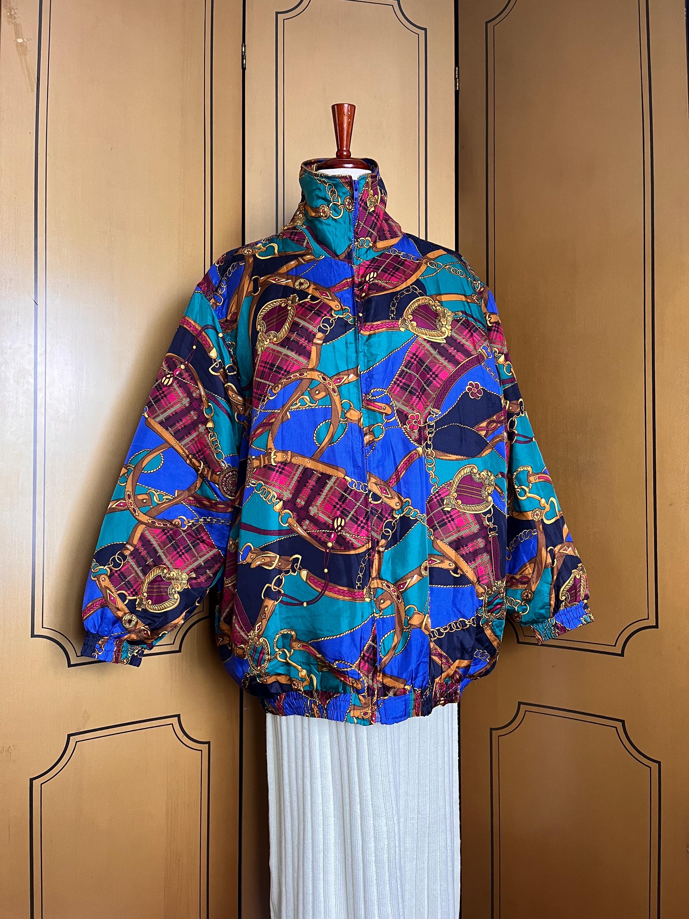 1990 Vintage ヴェルサーチ シーシェル柄 シルククロップドジャケット Versace Silk Jacket - Etsy