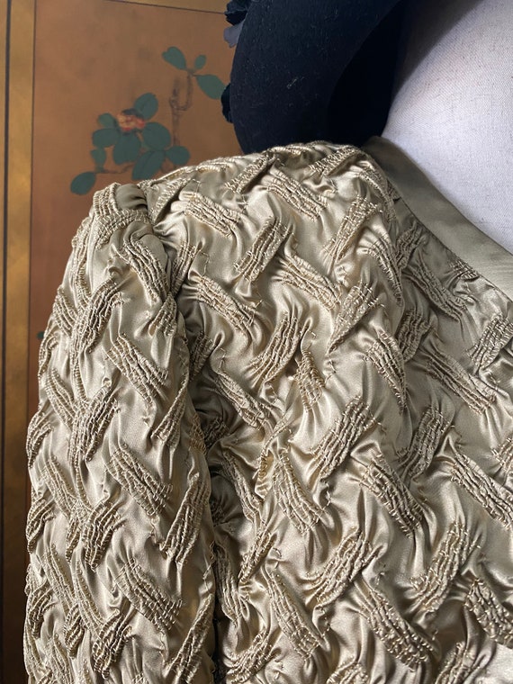 Vintage Gold Quilted Jacket Size L Etsy Canada