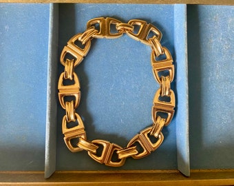 Rare Christian Dior 1960’s mariner chain link necklace in gold