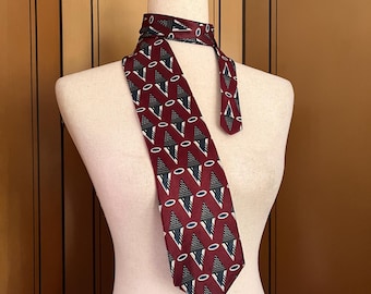 Vintage Christian Dior Silk‎ Men\'s Tie Upcycled Headband CHRISTIAN DIOR Vintage Mens Silk Neck Tie Paisley Print 90s  main image 4