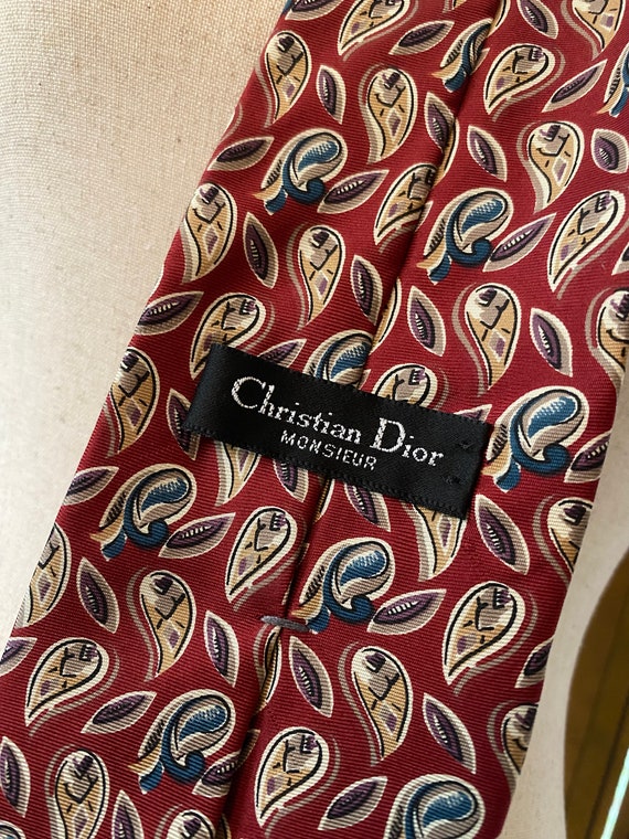 Vintage Christian Dior Monsieur silk necktie