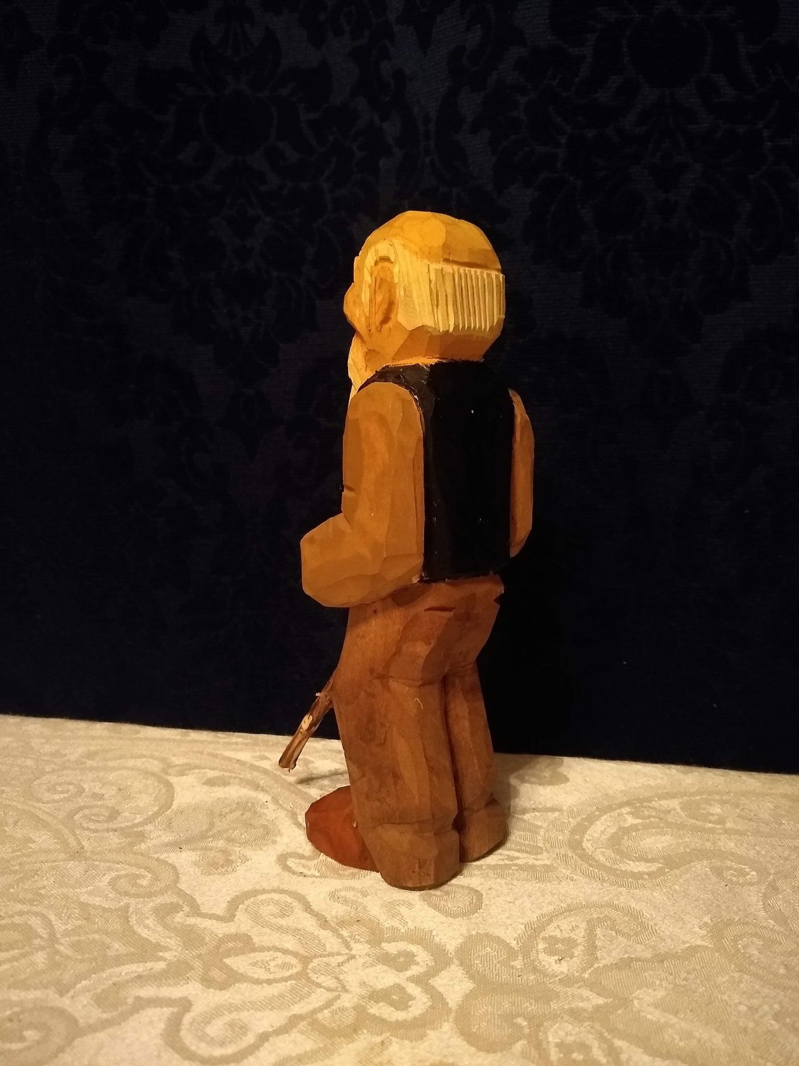 Old Man With Cane Scandinavian Wood Carving Etsy