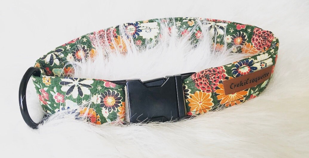 Collier Pour Chien en Tissu/Modèle Iris