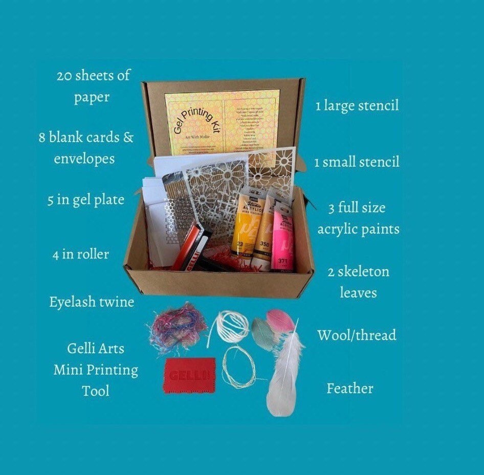 Printing Craft Kit for Children With Polystyrene Blocks. No