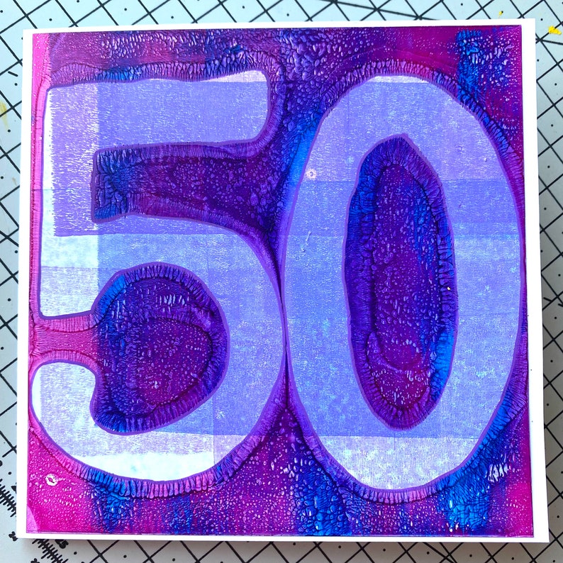 BESPOKE PERSONALISED NUMBER birthday card, made to order handmade with any number you choose in the colours of your choice 6in square image 5
