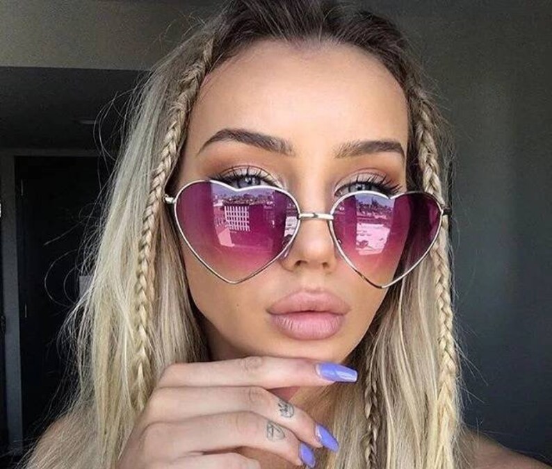 heart designer sunglasses