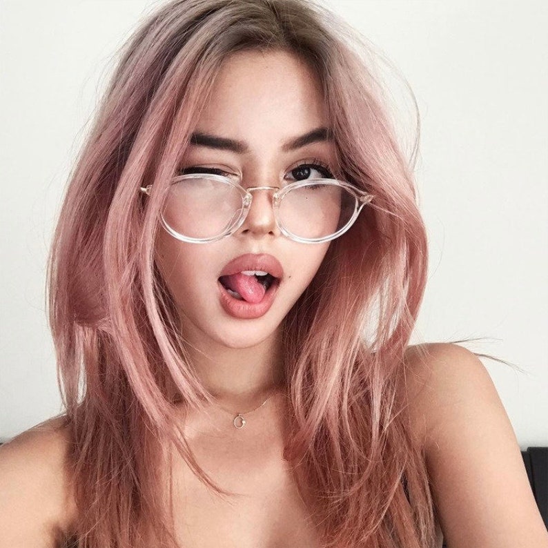 Round Glasses Frame Blue Light Glasses for Women Luxury Etsy