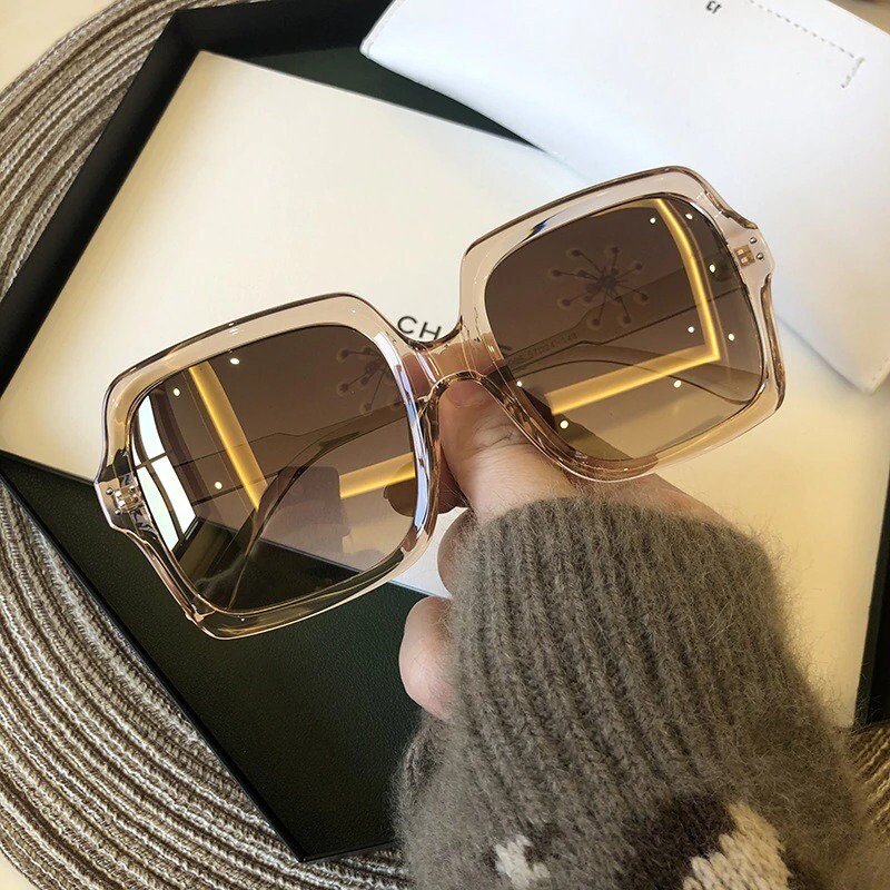 Women's Square Vintage Style Sunglasses Luxury Brand | Etsy