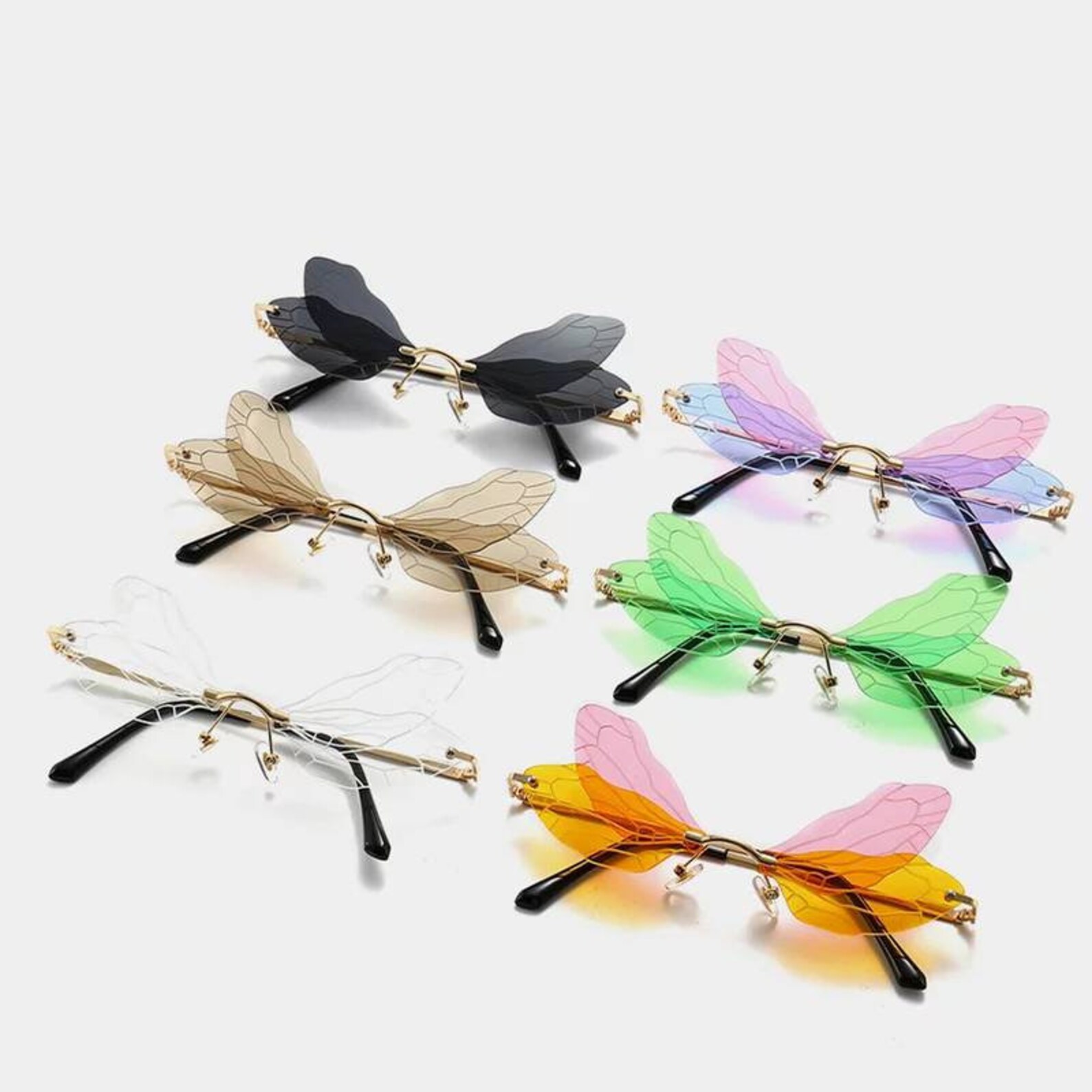 Butterfly Wing Sunglasses rimless glasses Etsy